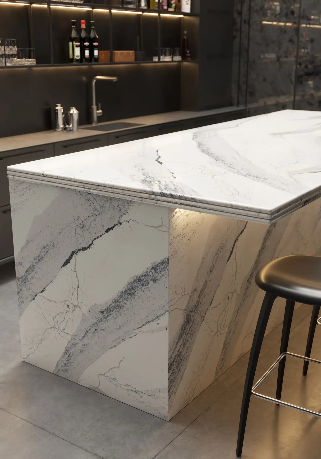 Windsor Steel Satin Ridge™ Quartz Sample