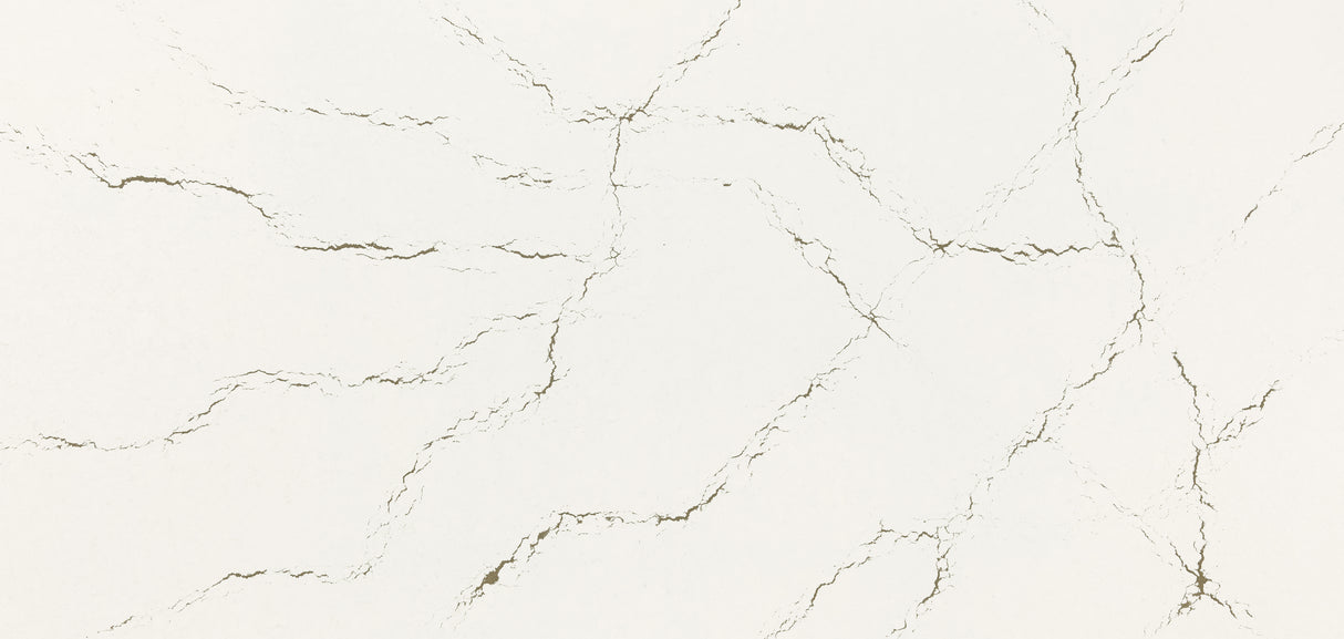 Berkshire Brass Satin Ridge Quartz Countertop Slab