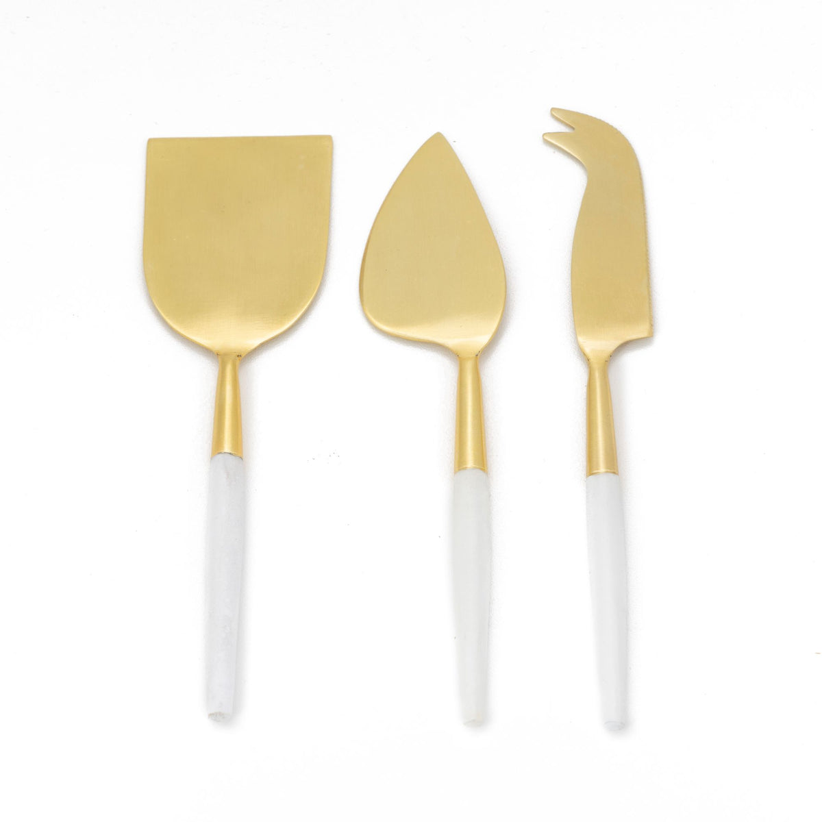 White & Gold Cheese Knife Set of 3 – Be Home