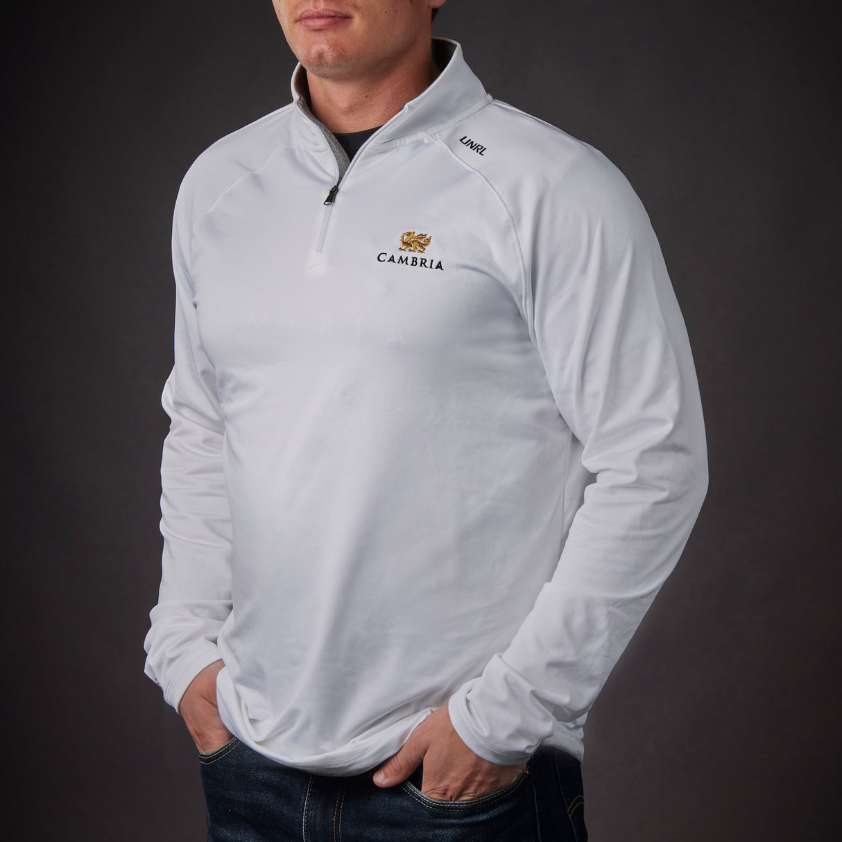 Men's UNRL Interlock 1/4 Zip - White