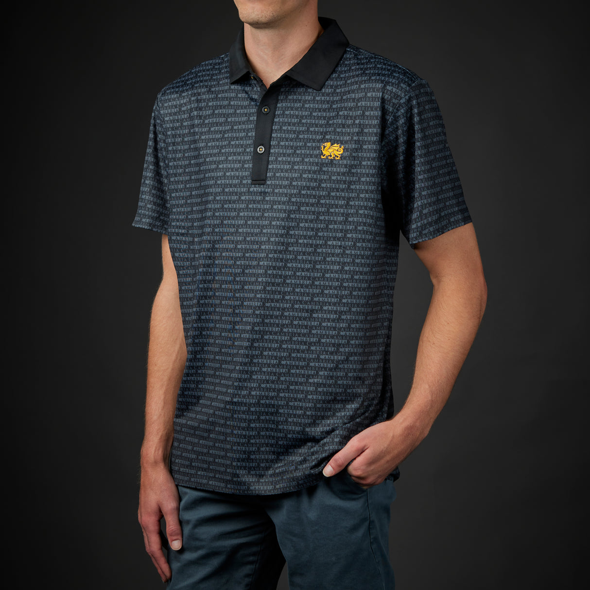 Men's Black Cambria Repeat Polo