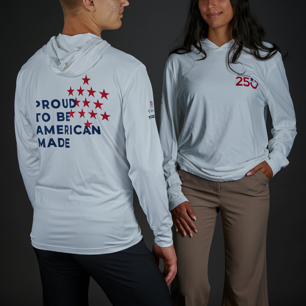 A250 White Long Sleeve Tshirt Hoodie