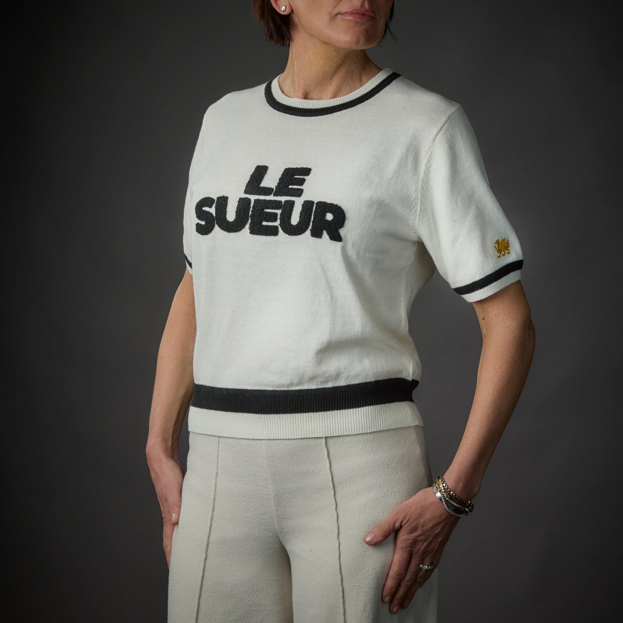 LeSueur Women's SS Sweater - White